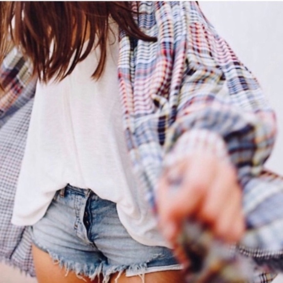 Free People Come On Over Plaid Button Down Shirt - Picture 11 of 12